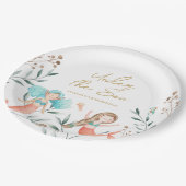 Niedlich Mermaids Geburtstag Pappteller (Schrägansicht)