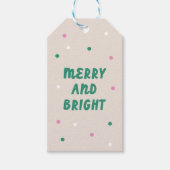 Niedlich Merry & Bright Confetti Pink Holiday Geschenkanhänger (Vorderseite)