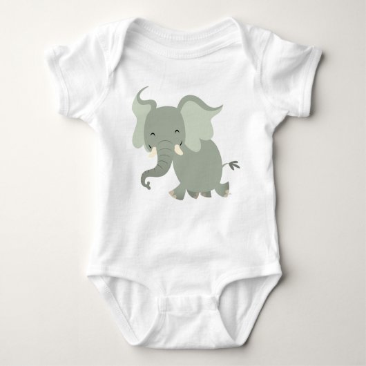 Niedlich Merry Cartoon Elephant Baby Apparel Baby Strampler (Vorderseite)