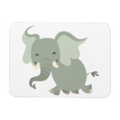 Niedlich Merry Cartoon Elephant Flexible Magnet (Horizontal)