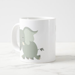 Niedlich Merry Cartoon Elephant Jumbo Tasse