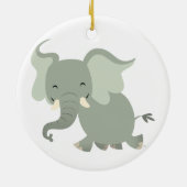 Niedlich Merry Cartoon Elephant Ornament (Hinten)