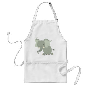 Niedlich Merry Cartoon Elephant Schürze