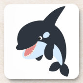 Niedlich Merry Cartoon Killer Whale Untersetzer Se (Vorderseite)