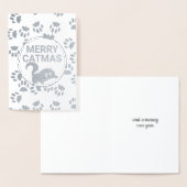 Niedlich Merry Catmas Kitty Cat Foil Weihnachtskar Folienkarte (Anzeige)