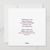 Niedlich MERRY CHRISTMAS MUSHROOM Christlich Feiertagskarte (Rückseite)