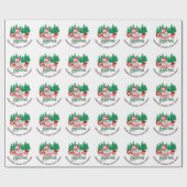 Niedlich MERRY CHRISTMAS MUSHROOM Christlich Geschenkpapier (Flach)