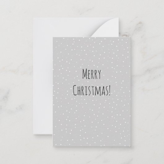 Niedlich Merry Meowy Weihnachtsbaum Katze Schnee Mitteilungskarte (Rückseite)