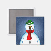 Niedlich & Merry Snowman Magnet (Vorderseite/Rückseite)