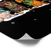 Niedlich Merry Woofmas Dackel Weihnachts-Hund Rein Poster (Ecke)