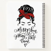 Niedlich Messy Bun Erledigen Notizblock (Rückseite)