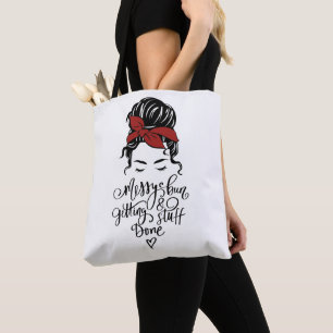 Niedlich Messy Bun Erledigen Tasche
