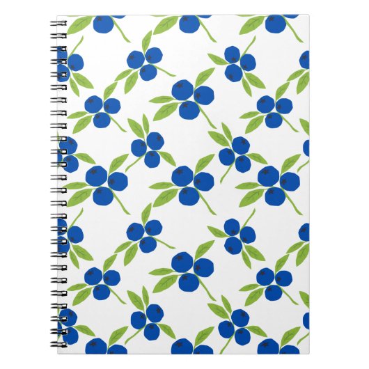Niedlich Messy Cutout Blueberries nahtloses Muster Notizblock (Vorderseite)