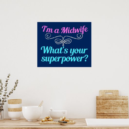 Niedlich Midfrau Superhero Poster (Küche)