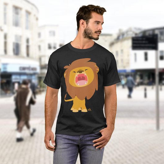 Niedlich Mighty Roaring Lion Cartoon T - Shirt