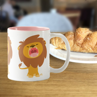 Niedlich Mighty Roaring Lion Cartoon Tasse