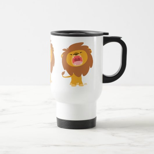 Niedlich Mighty Roaring Lion Cartoon Tasse (Rechts)
