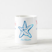 Niedlich Mimi Blue Starfish Beachy Kaffeemaschine Kaffeetasse (Mittel)