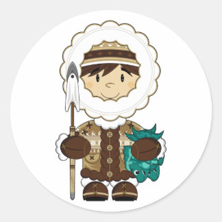 Niedlich Mini Inuit Fisherman Sticker