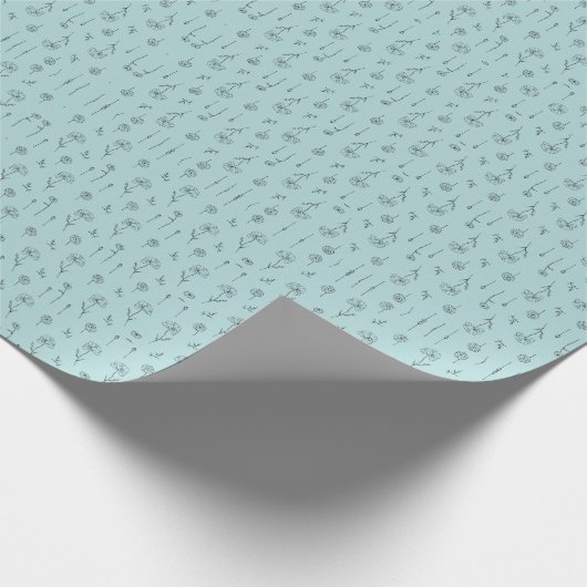 Niedlich Mini-Mini-Blume Geschenkpapier (Ecke)