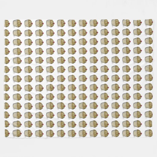 Niedlich Mini Muffins Muster Fleecedecke (Vorderseite (Horizontal))