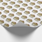 Niedlich Mini Muffins Muster Geschenkpapier (Ecke)