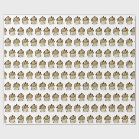 Niedlich Mini Muffins Muster Geschenkpapier (Flach)
