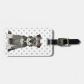 Niedlich Mini Schnauzer Gepäckanhänger (Vorderseite horizontal)