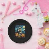 Niedlich Miniatur Schnauzer Hund Halloween Jack O  Pappteller (Party)