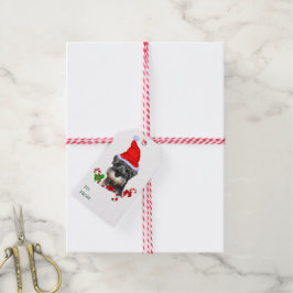 Niedlich Miniatur Schnauzer Weihnachten Geschenkanhänger