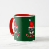 Niedlich Miniatur Schnauzer Weihnachtsgeschenke Tasse (Vorderseite Links)
