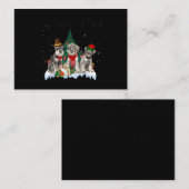 Niedlich Miniatur Schnauzer Weihnachtshund Visitenkarte (Vorne/Hinten)