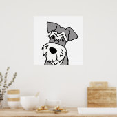 Niedlich Miniature Schnauzer Dog Cartoon Poster (Küche)