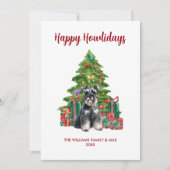 Niedlich Miniature Schnauzer Dog Weihnachten (Vorderseite)