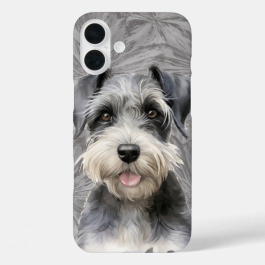 NIEDLICH MINIATURE SCHNAUZER PUPPY HUND Case-Mate iPhone HÜLLE (Rückseite)