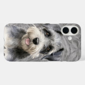 NIEDLICH MINIATURE SCHNAUZER PUPPY HUND Case-Mate iPhone HÜLLE (Rückseite (Horizontal))