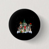Niedlich Miniature Schnauzer Weihnachtshund Button (Vorderseite)
