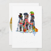 Niedlich Miniature Schnauzer Weihnachtshund Feiertagskarte (Vorne/Hinten)
