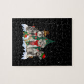 Niedlich Miniature Schnauzer Weihnachtshund Puzzle (Horizontal)