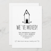 Niedlich Minimalistisch haben wir neue Adresse ver Ankündigung (Vorne/Hinten)