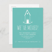 Niedlich Minimalistisch haben wir uns Aquamarin be Ankündigungspostkarte (Vorne/Hinten)