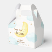Niedlich Minimalistisch über der Mond-Babydusche Geschenkschachtel (Rückseite)