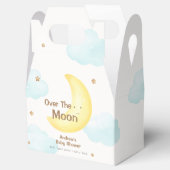 Niedlich Minimalistisch über der Mond-Babydusche Geschenkschachtel (Geöffnet)
