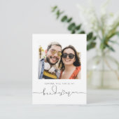 Niedlich Minimalistisch werden Sie mein Bridesman- (Stehend Vorderseite)