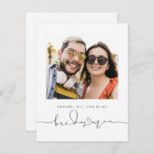 Niedlich Minimalistisch werden Sie mein Bridesman- (Vorne/Hinten)