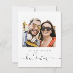 Niedlich Minimalistisch werden Sie mein Bridesman-