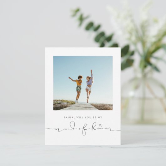 Niedlich Minimalistisch werden Sie mein Foto Trauz (Stehend Vorderseite)