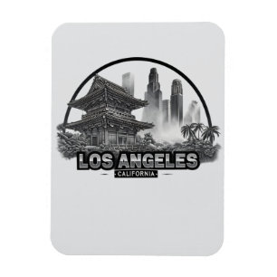 Niedlich Minimalistische Los Angeles City Californ Magnet
