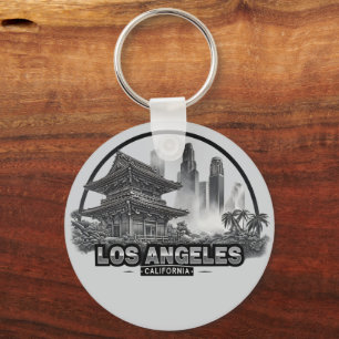 Niedlich Minimalistische Los Angeles City Californ Schlüsselanhänger