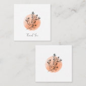 Niedlich-minimalistischer und skandinavischer Blum Mitteilungskarte (Vorne/Hinten)